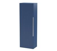 Balterley Fluted 400mm Tall Wall Hung Storage Unit with Single Soft Close Door - Blue Balterley Blue