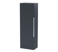 Balterley Fluted 400mm Tall Wall Hung Storage Unit with Single Soft Close Door - Dark Grey Balterley Grey