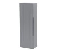 Balterley Fluted 400mm Tall Wall Hung Storage Unit with Single Soft Close Door - Grey Balterley Grey