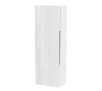 Balterley Fluted 400mm Tall Wall Hung Storage Unit with Single Soft Close Door - White Balterley White