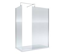 Balterley Fluted Walk-In Wetroom Bundle With Tray And Waste, 1500X800mm, Chrome