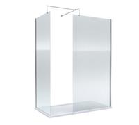 Balterley Fluted Walk-In Wetroom Bundle With Tray And Waste, 1500X800mm, Chrome