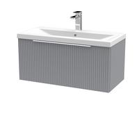 Balterley Fluted 800mm Wall Hung Vanity with Basin - Grey Balterley Grey