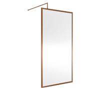 Balterley Framed Wetroom Screen, 1000mm, Brushed Bronze