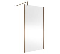Balterley Framed Wetroom Screen, 1100mm, Brushed Bronze