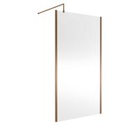 Balterley Framed Wetroom Screen, 1100mm, Brushed Bronze