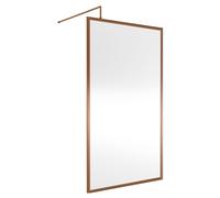 Balterley Framed Wetroom Screen, 1100mm, Brushed Bronze