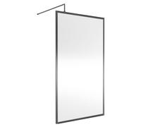 Balterley Framed Wetroom Screen, 1100mm, Brushed Pewter