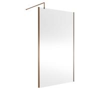 Balterley Framed Wetroom Screen, 1200mm, Brushed Bronze