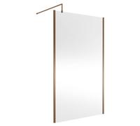 Balterley Framed Wetroom Screen, 1200mm, Brushed Bronze
