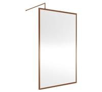 Balterley Framed Wetroom Screen, 1200mm, Brushed Bronze