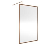 Balterley Framed Wetroom Screen, 1200mm, Brushed Bronze