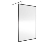 Balterley Framed Wetroom Screen, 1200mm, Brushed Pewter
