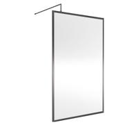 Balterley Framed Wetroom Screen, 1200mm, Brushed Pewter