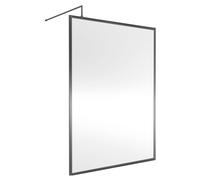 Balterley Framed Wetroom Screen, 1400mm, Brushed Pewter