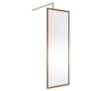 Balterley Framed Wetroom Screen, 700mm, Brushed Bronze