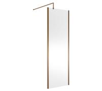 Balterley Framed Wetroom Screen, 700mm, Brushed Bronze