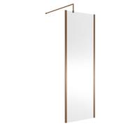Balterley Framed Wetroom Screen, 700mm, Brushed Bronze