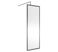 Balterley Framed Wetroom Screen, 700mm, Brushed Pewter