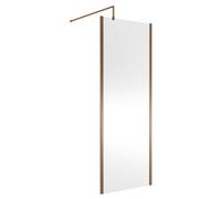 Balterley Framed Wetroom Screen, 760mm, Brushed Bronze