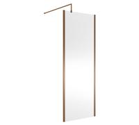 Balterley Framed Wetroom Screen, 760mm, Brushed Bronze