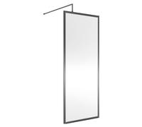 Balterley Framed Wetroom Screen, 760mm, Brushed Pewter