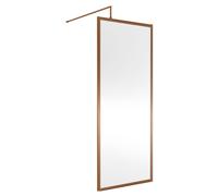 Balterley Framed Wetroom Screen, 800mm, Brushed Bronze