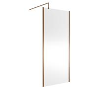 Balterley Framed Wetroom Screen, 900mm, Brushed Bronze