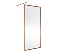 Balterley Framed Wetroom Screen, 900mm, Brushed Bronze
