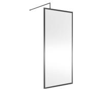 Balterley Framed Wetroom Screen, 900mm, Brushed Pewter