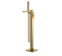 Balterley Freestanding Square Bath Shower Mixer Tap - Brushed Brass