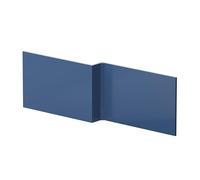 Balterley Front Bath Panel L Shape 1700mm, MDF Bath Panels, Satin Finish Bathroom Front Panels for Bathtub, Water Resistant Side Panel for L-Shaped Bathroom Baths and Soaking Tubs (Blue)