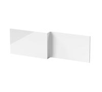 Balterley Front Bath Panel L Shape 1700mm, MDF Bath Panels White, Bathroom Front Panels for Bathtub, Water Resistant Side Panel for L-Shaped Bathroom Baths and Soaking Tubs (White)