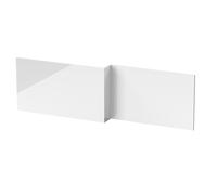 Balterley Front Bath Panel L Shape 1800mm, MDF Bath Panels White, Bathroom Front Panels for Bathtub, Waterproof Side Panel for L-Shaped Bathroom Baths and Soaking Tubs (White)