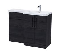 Balterley Furniture Combination Vanity Basin And Wc Unit Right Hand - 1100mm X 390mm - Charcoal Black