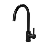 Kitchen Mono Mixer Tap with 1 Lever Handle, 436mm Matt Black