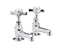 Balterley Hanchurch Traditional Crosshead Basin Taps - Chrome
