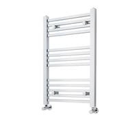 Heated Vertical Towel Ladder Rail Square 782 BTU Chrome 800x 500mm Balterley Silver One Size