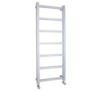 Balterley Heated Vertical Towel Rail Square Tubes 690 BTU Chrome 1200x 450mm in Silver Balterley Silver
