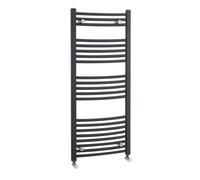 Balterley Heated Vertical Towel Rail With Curved Rails - 1689 Btu - 1150mm X 500mm - Anthracite