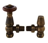 Balterley Heating Accessories Camden Angled Thermostatic Valve, Antique Brass