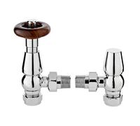 Balterley Heating Accessories Camden Angled Thermostatic Valve - Chrome in Silver Balterley Silver