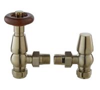 Balterley Heating Accessories Camden Angled Thermostatic Valve, Satin Nickel