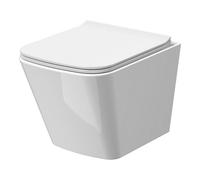 Balterley Rimless Wall Hung Square Toilet Pan & Soft Close Seat - 325mm X 350mm X 480mm