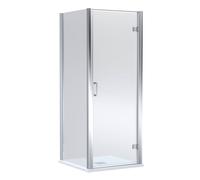 Balterley Hinged Shower Door & Slimline Tray Pack: 800x800mm Chrome/White in Silver Balterley Silver