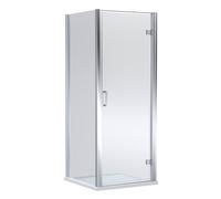 Balterley Hinged Shower Door & Slip Resistant Tray Pack: 800x800mm Chrome/White in Silver Balterley Silver
