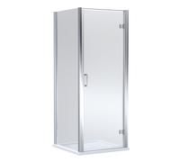 Balterley Hinged Shower Door & Tray Pack: 800x800mm Chrome/White in Silver Balterley Silver