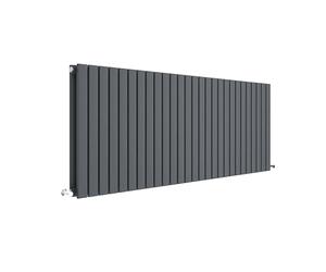 Balterley Horizontal Double Panel Radiator, Anthracite Radiators, Vertical Square Panel Radiator, Central Heating Radiators for Bathroom, Kitchen - 1572mm x 600mm, 5589 BTU (Anthracite)