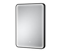 Balterley Inset Framed LED Mirror with Demister Pad, 700x500mm - Black Balterley Black