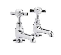 Balterley Kingsey Traditional Crosshead Basin Taps - Chrome